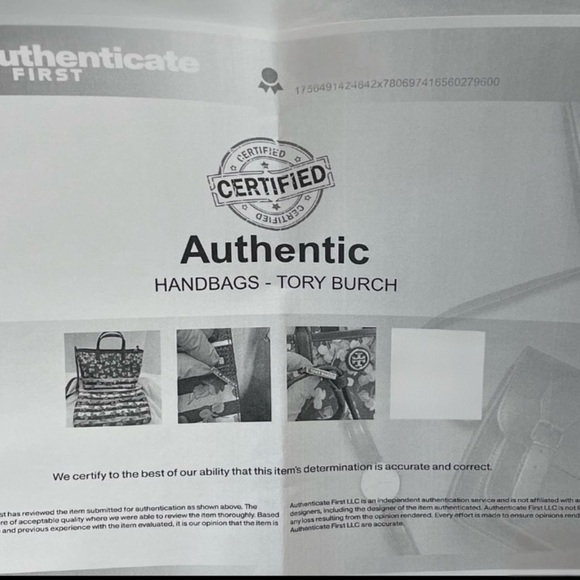 NEW Tory Burch Rare Floral Primula Stripe Kerrington Tote Authenticated Dust Bag - Picture 12 of 12